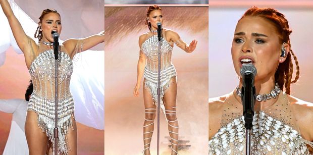 Natasza Urbańska ROZBIŁA BANK w Sopocie. Wystąpiła w SKĄPYM body z kryształkami i odsłoniła nogi do nieba (ZDJĘCIA)
