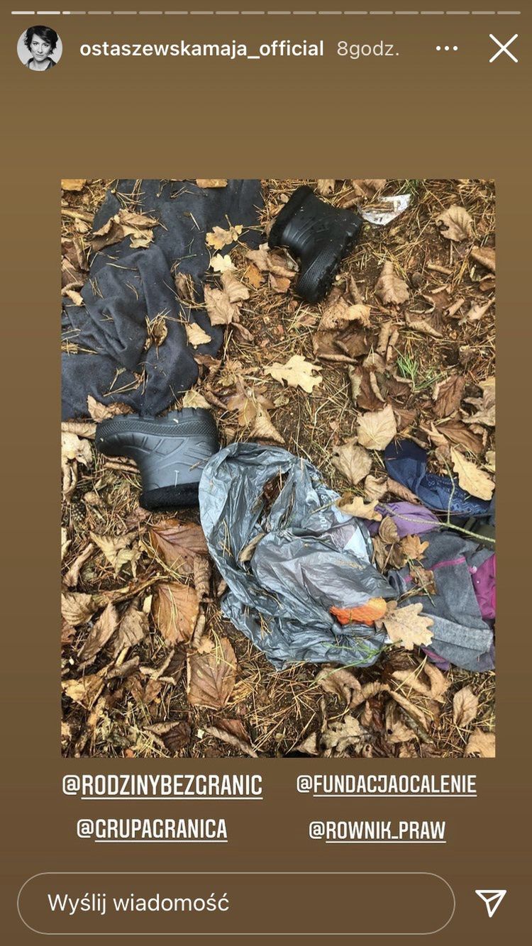 Maja Ostaszewska pokazała zdjęcia z lasu przy granicy polsko-białoruskiej