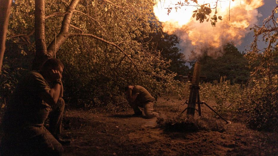 Temporary
DONETSK OBLAST, UKRAINE - AUGUST 17: Ukrainian soldiers of a mortar unit cover their ears during the mortar fire in the direction of Toretsk, on August 17, 2024 in Donetsk Oblast, Ukraine. Diego Herrera Carcedo / Anadolu/ABACAPRESS.COM
AA/ABACA