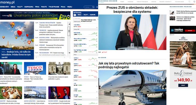 Money.pl dalej przed Business Insiderem, Legaartis.pl i Infor.pl mocno w górę
