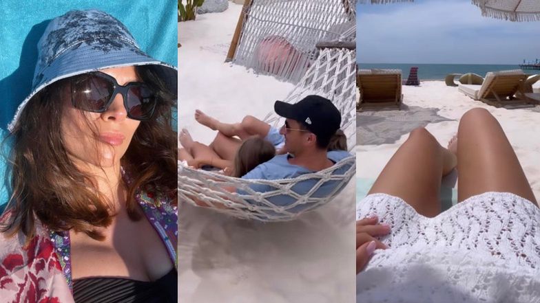 Paulina Krupińska i Sebastian Karpiel-Bułecka na wakacjach z dziećmi