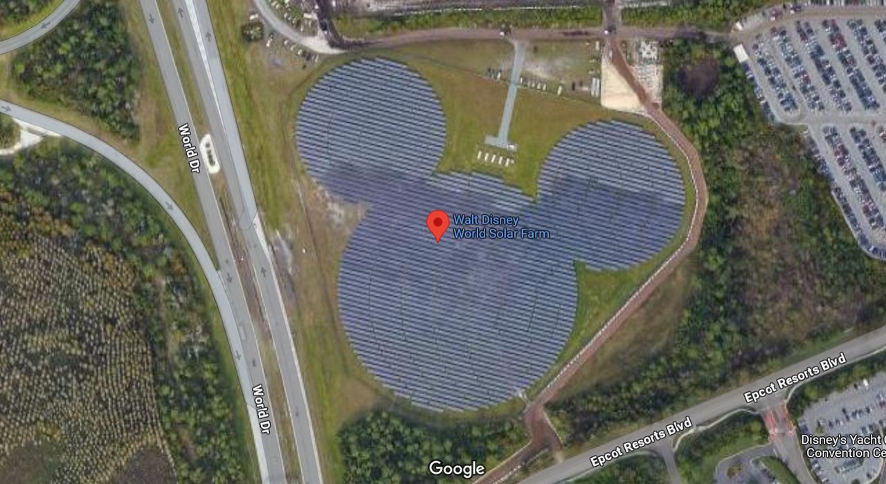 Disney's solar farm in Florida, photo: Google Maps