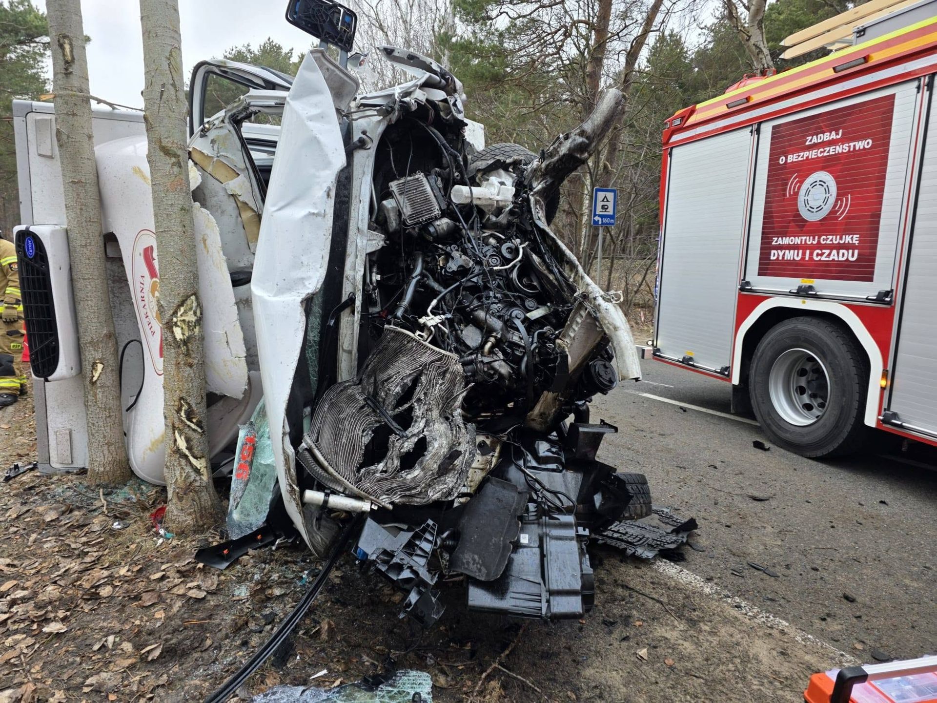 Wypadek drogowy na drodze wojewódzkiej 216.