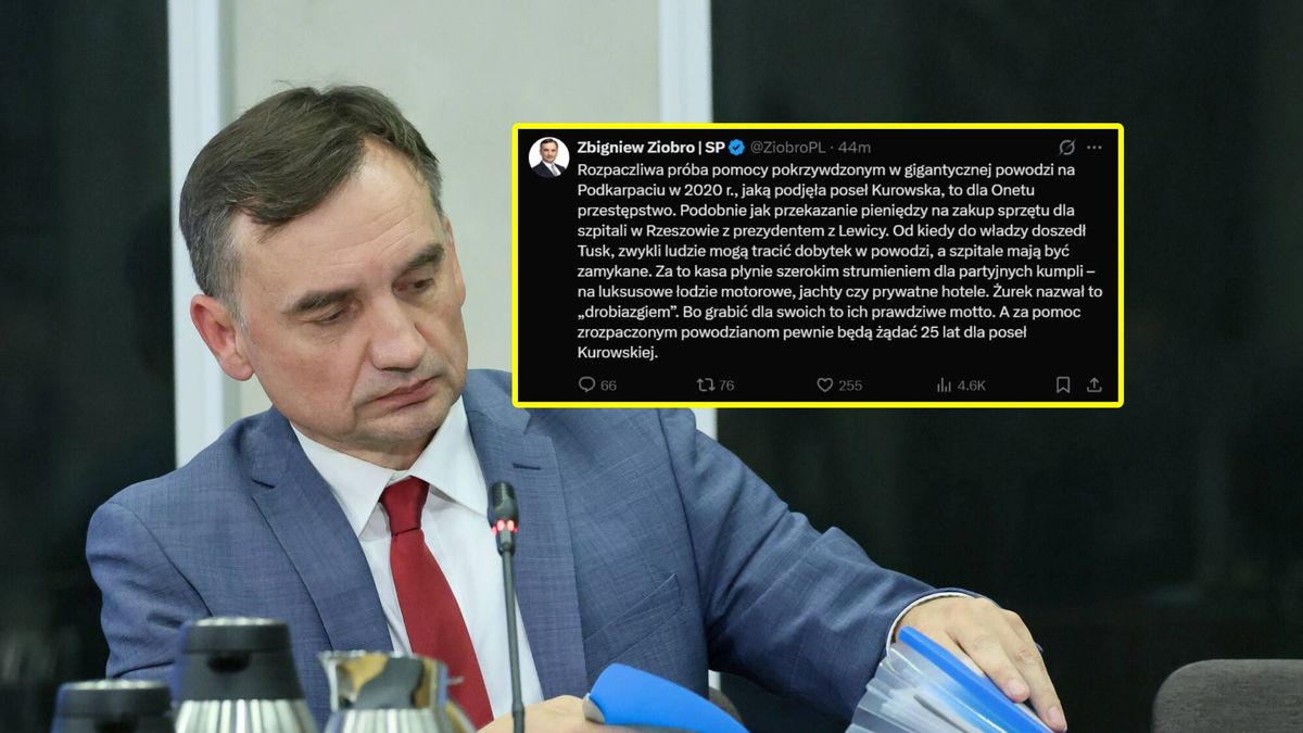 Zbigniew Ziobro stanął w obronie Marii Kurowskiej.