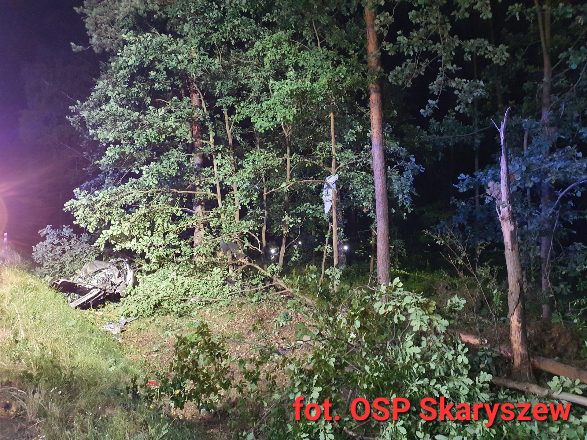 Miejsce wypadku w Skaryszewie