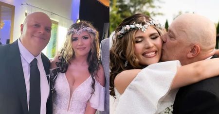 Tak wyglądał weselny tort Krzysztofa Skiby i Karoliny Kempińskiej. Postawili na dość nietypowy kształt: "DZIEŁO SZTUKI" (FOTO)