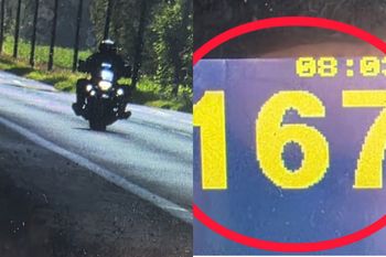 Ręce opadają. Motocyklista jechał 167 km/h. Policja nie miała wyjścia