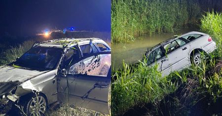 Auto w kanale wodnym. Tragedia na Pomorzu. "Z wody wystawały tylko koła"
