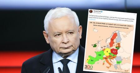 Tusk pokazał mapę. "Byliśmy liderami Europy, dziś szorujemy po dnie"