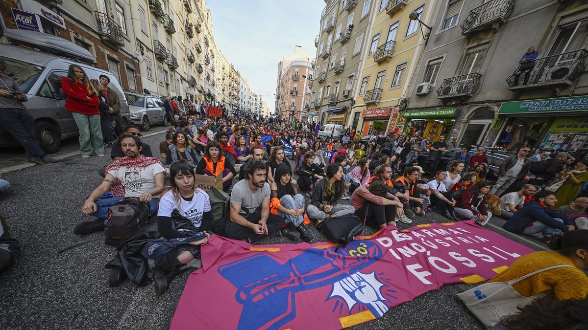 Protesty klimatyczne w Lizbonie.