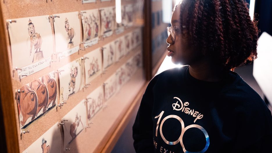 Tak wygląda część wystawy "Disney 100: The Exhibition" 