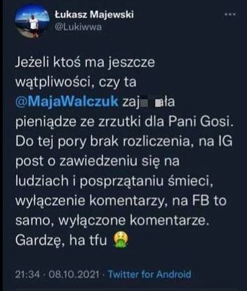 Maja Walczuk i jej podejrzana zbiórka