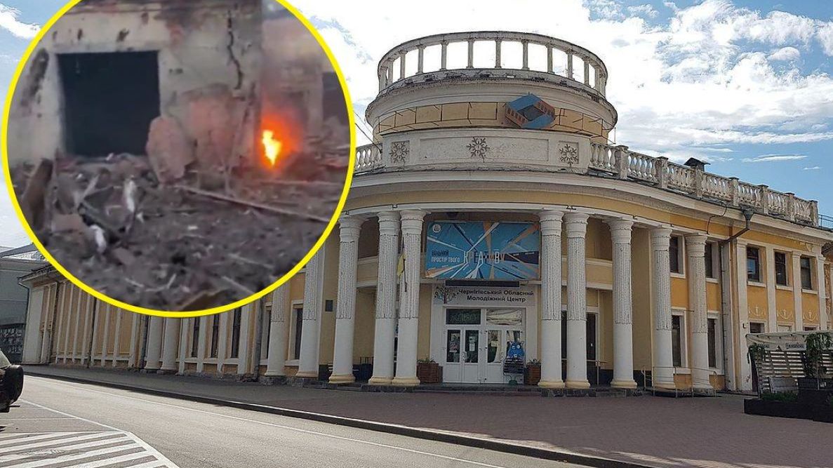 Rosjanie zniszczyli zabytkowe kino w Czernihowie 