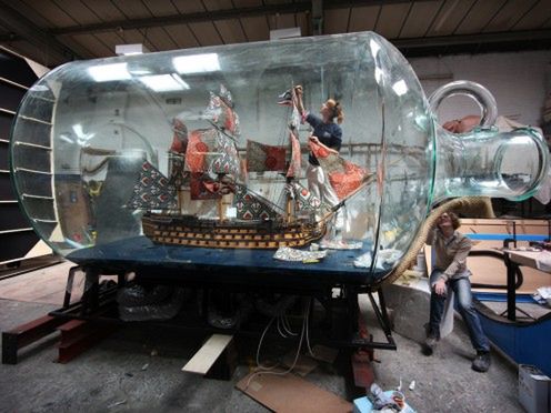 Statek w butelce w wersji XXL