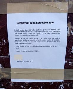 Zabrał sześć dziecięcych rowerków potrzebującej rodzinie