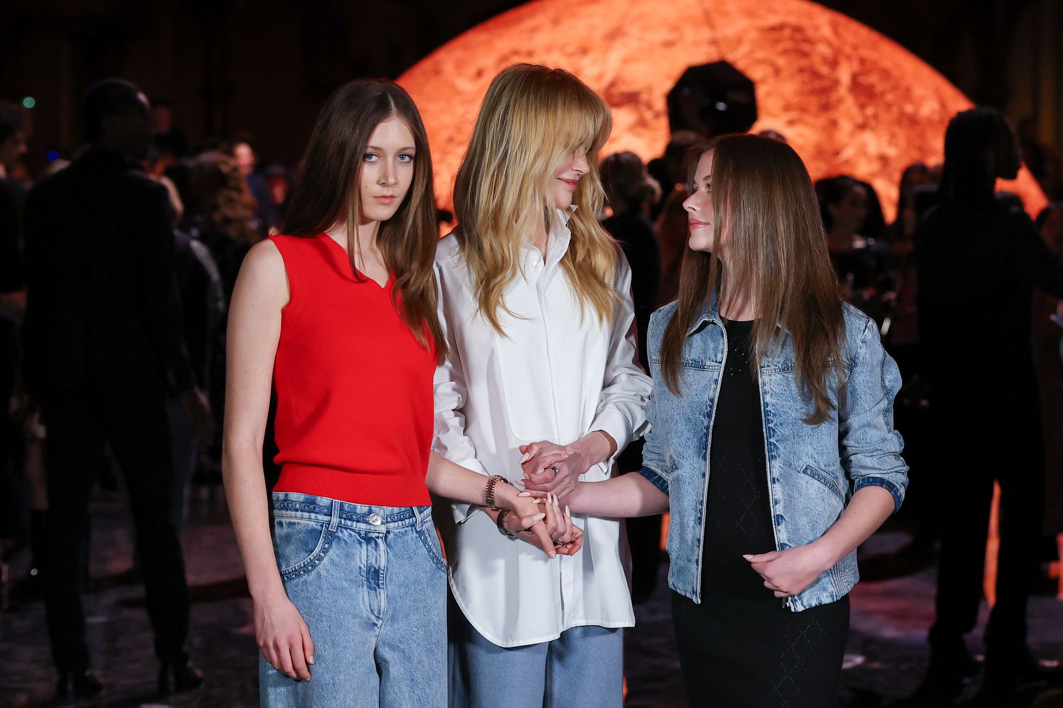 Nicole Kidman z córkami na Paris Fashion Week