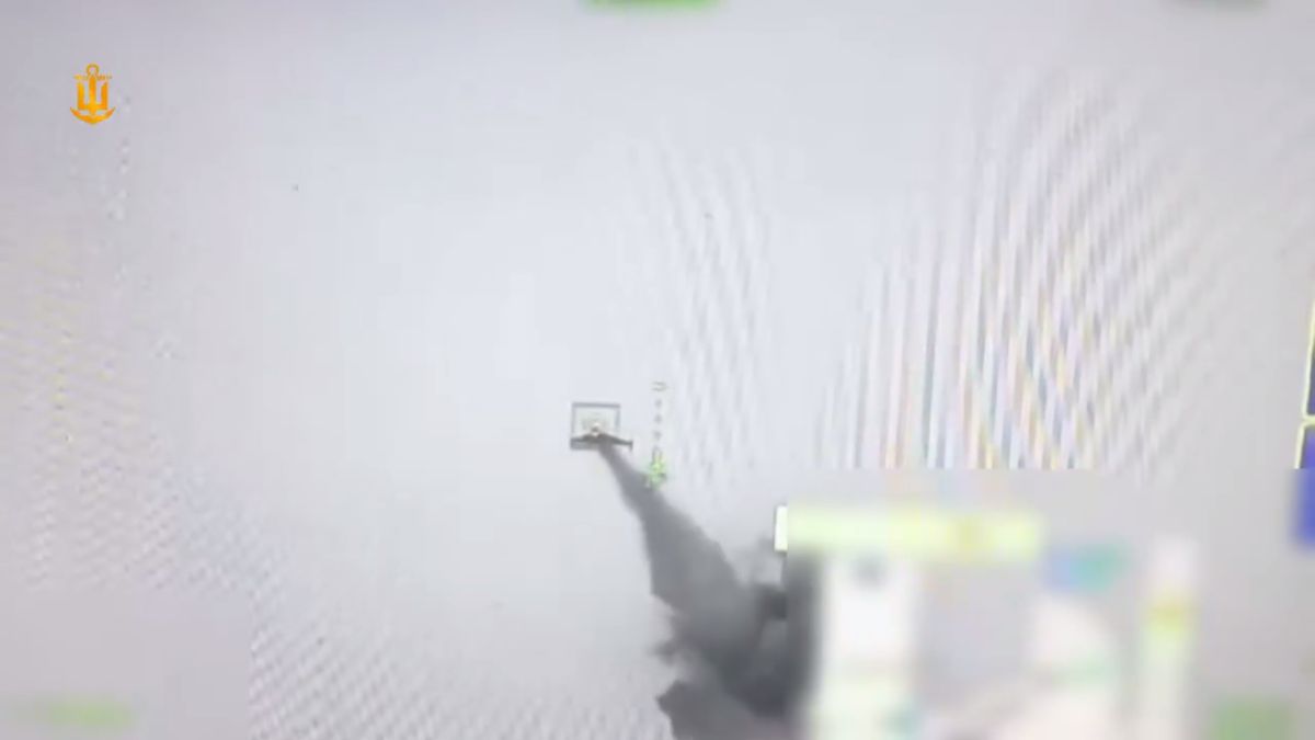 Rosyjski dron Shahed po oberwaniu od "Wampira".