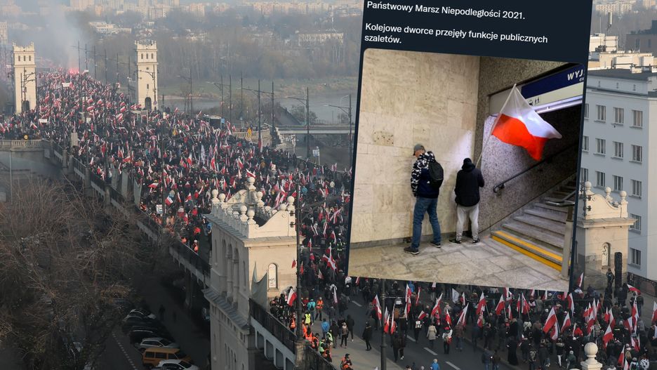 Marsz Niepodległości 2021. Skandaliczne zachowanie w Warszawie? Dziennikarz zrobił zdjęcie 