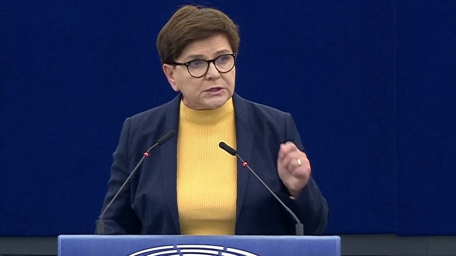Beata Szydło podczas debaty w PE o Polsce