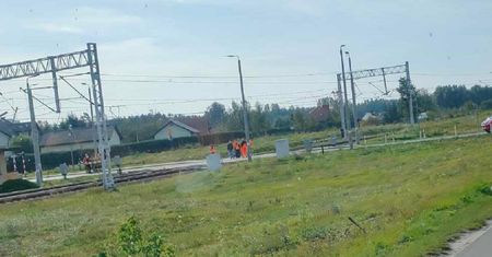 Nieostrożny kierowca zahaczył o sieć trakcyjną nad linią kolejową między Lublinem a Kraśnikiem. Pociągi nie kursują