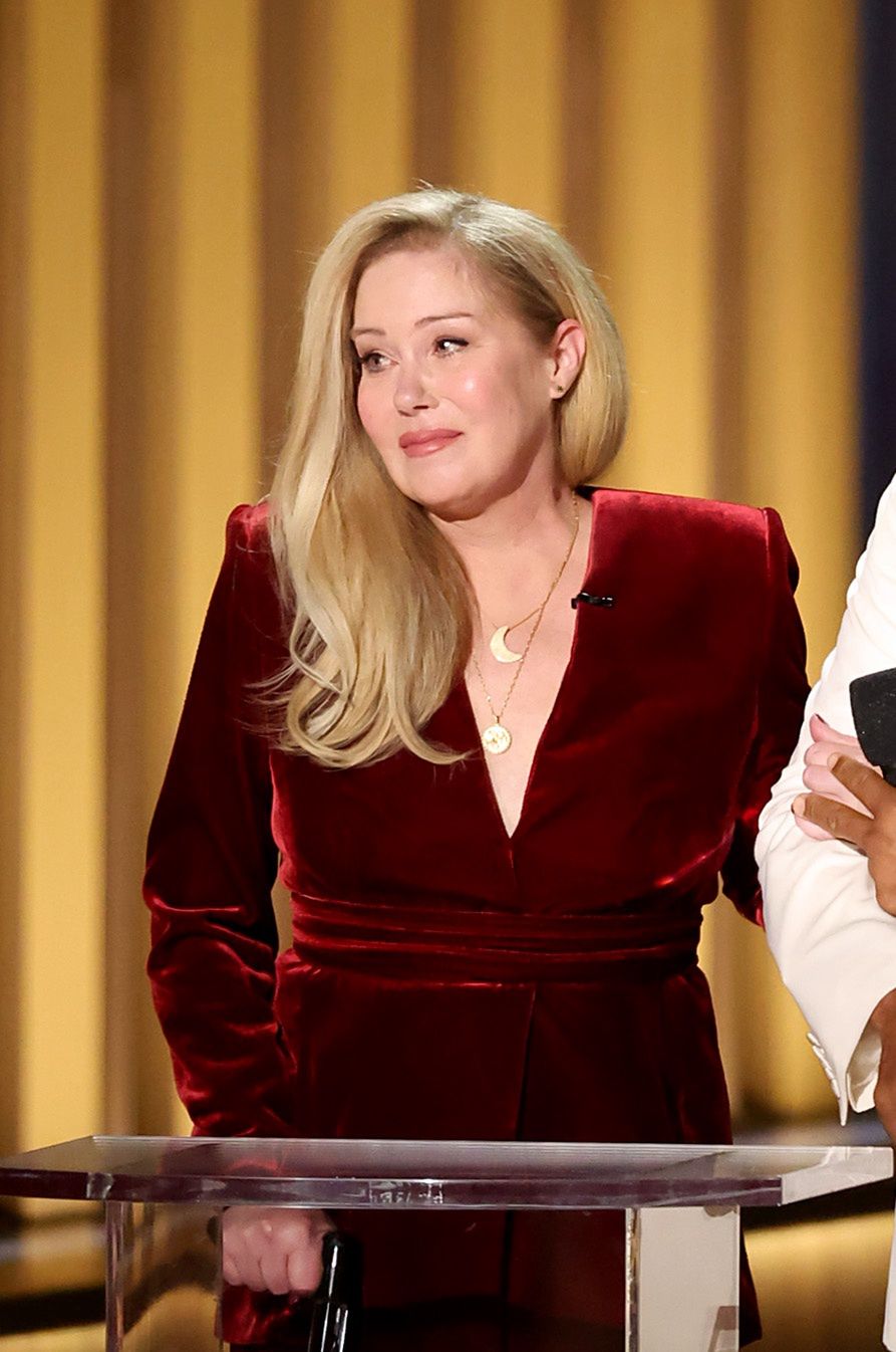 75th Primetime Emmy Awards - ShowLOS ANGELES, CALIFORNIA - JANUARY 15: Christina Applegate speaks onstage during the 75th Primetime Emmy Awards at Peacock Theater on January 15, 2024 in Los Angeles, California. (Photo by Monica Schipper/WireImage)Monica Schipper