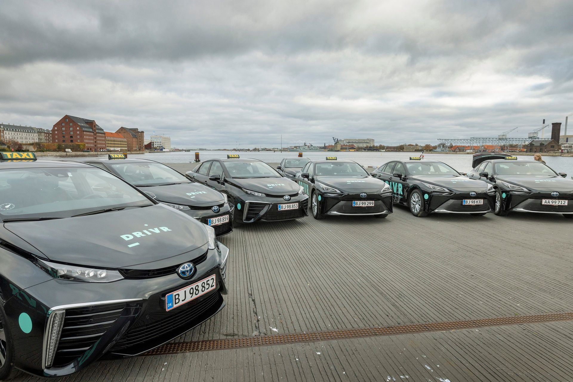 Flota wodorowych toyot mirai w Kopenhadze