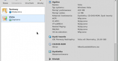 VirtualBox ze wsparciem dla Direct3D