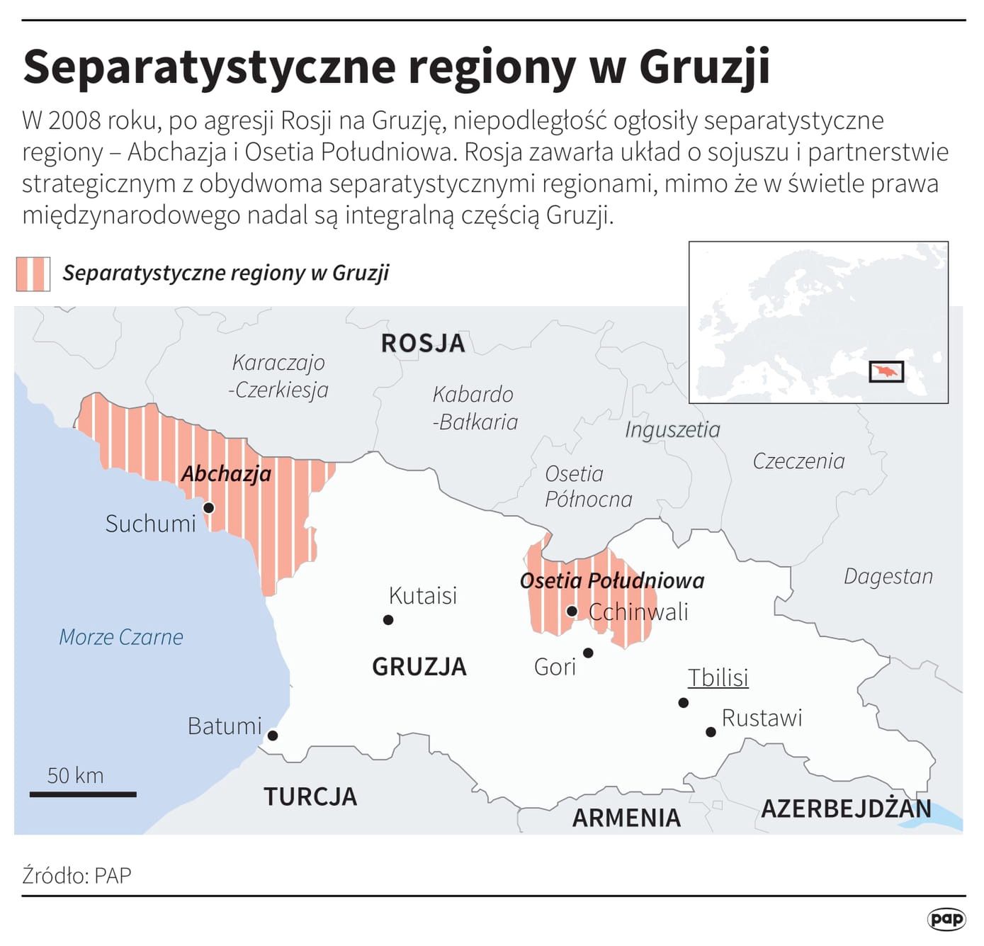 Separatystyczne regiony w Gruzji
