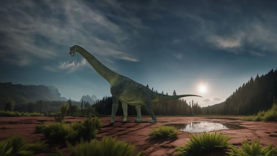 Gigantyczny dinozaur, zdjęcie ilustracyjne