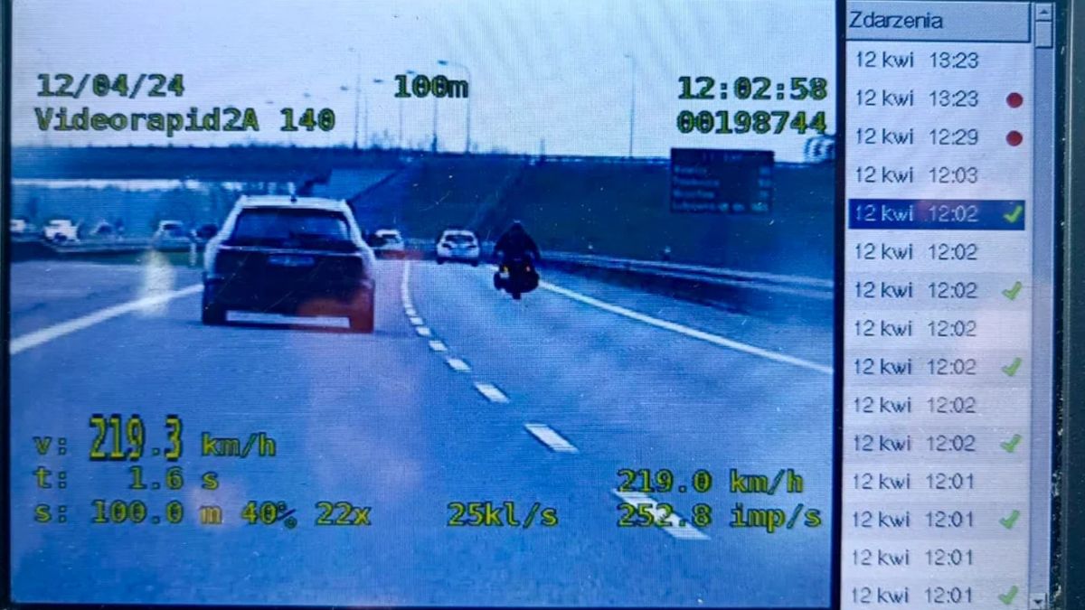 Szaleniec jechał ponad 200 km/h na drodze ekspresowej.