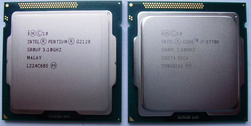 Intel Pentium G2120 &amp; Intel Core i7 3770K