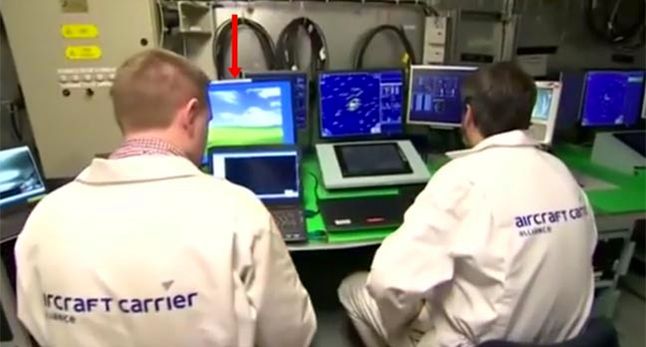 Komputery na pokładzie HMS Queen Elizabeth (źródło: BBC)