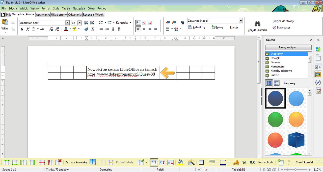 Spolonizowany interfejs LibreOffice 5.3 