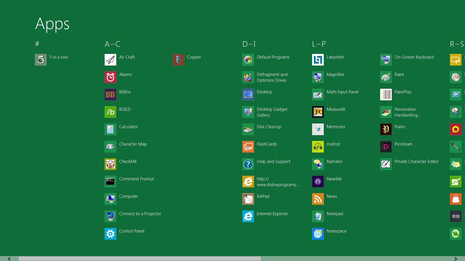 Lista wszystkich zainstalowanych aplikacji