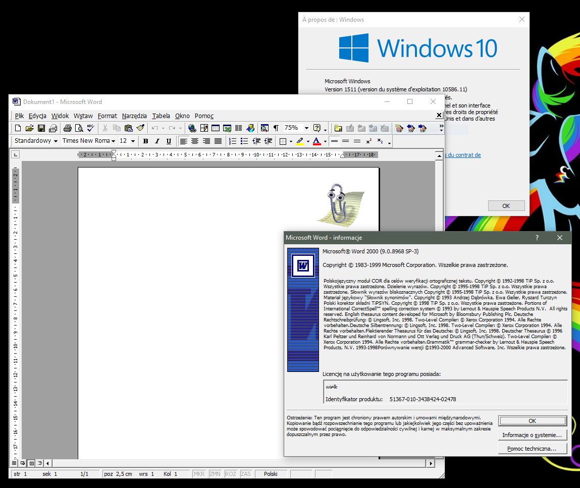 Word 2000 + Windows 10? Czemu nie?