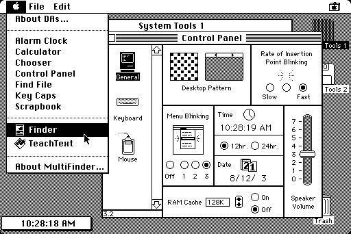 Mac OS 4 wyróżniał się dopracowanym, spójnym panelem sterowania