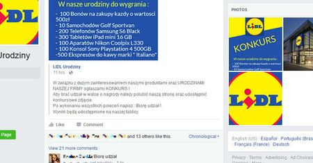 Lidl ostrzega przed fałszywymi konkursami. Uwaga na SMS-y za 30 zł