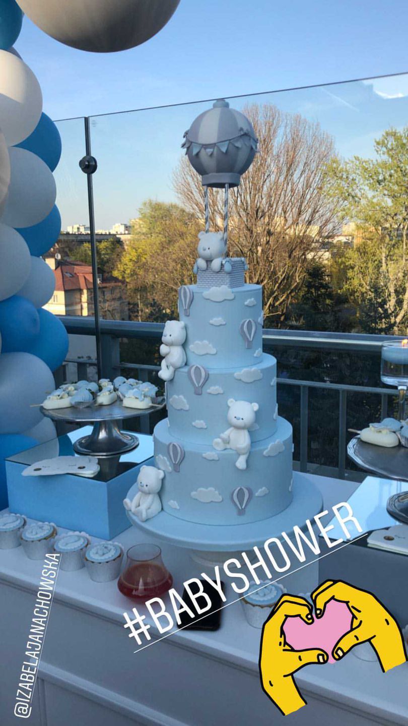 Izabela Janachowska - baby shower, tort