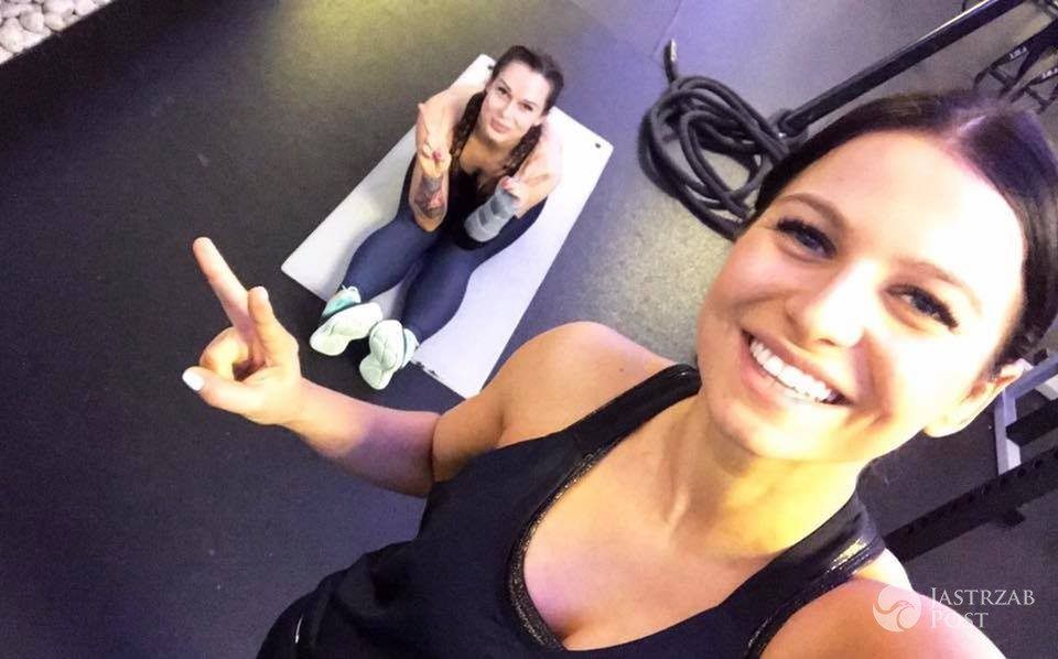 Anna Lewandowska w ciąży trenuje na siłowni