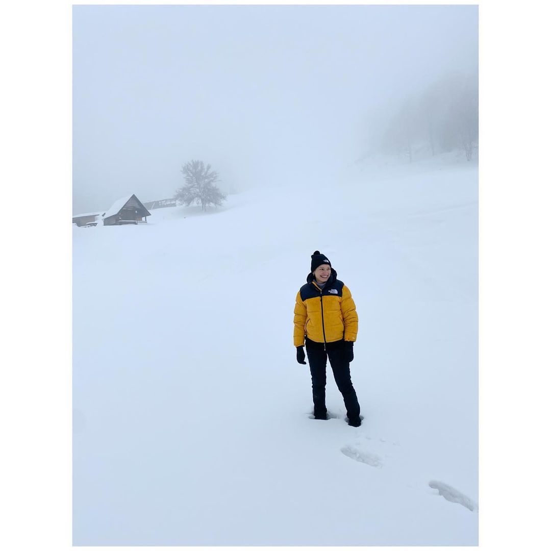 Anna Starmach na śniegu