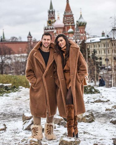 Grzegorz Krychowiak i Celia Jaunat w Moskwie