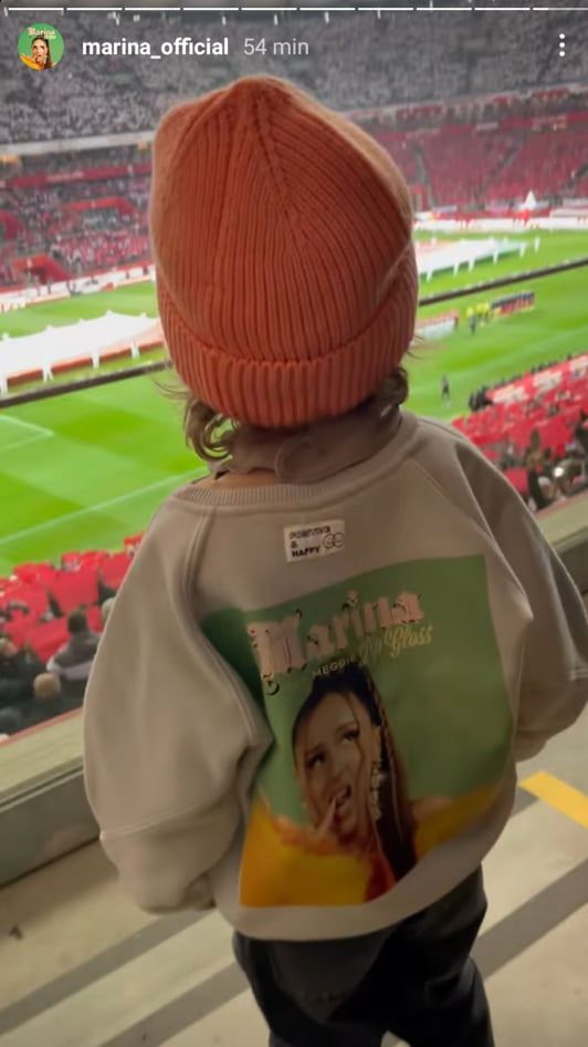 Marina i Liam na meczu Polska-Węgry