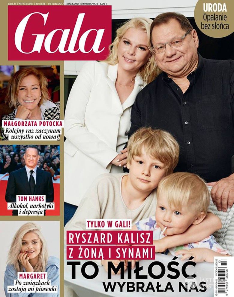 Ryszard Kalisz pochwalił się synami na okładce Gali