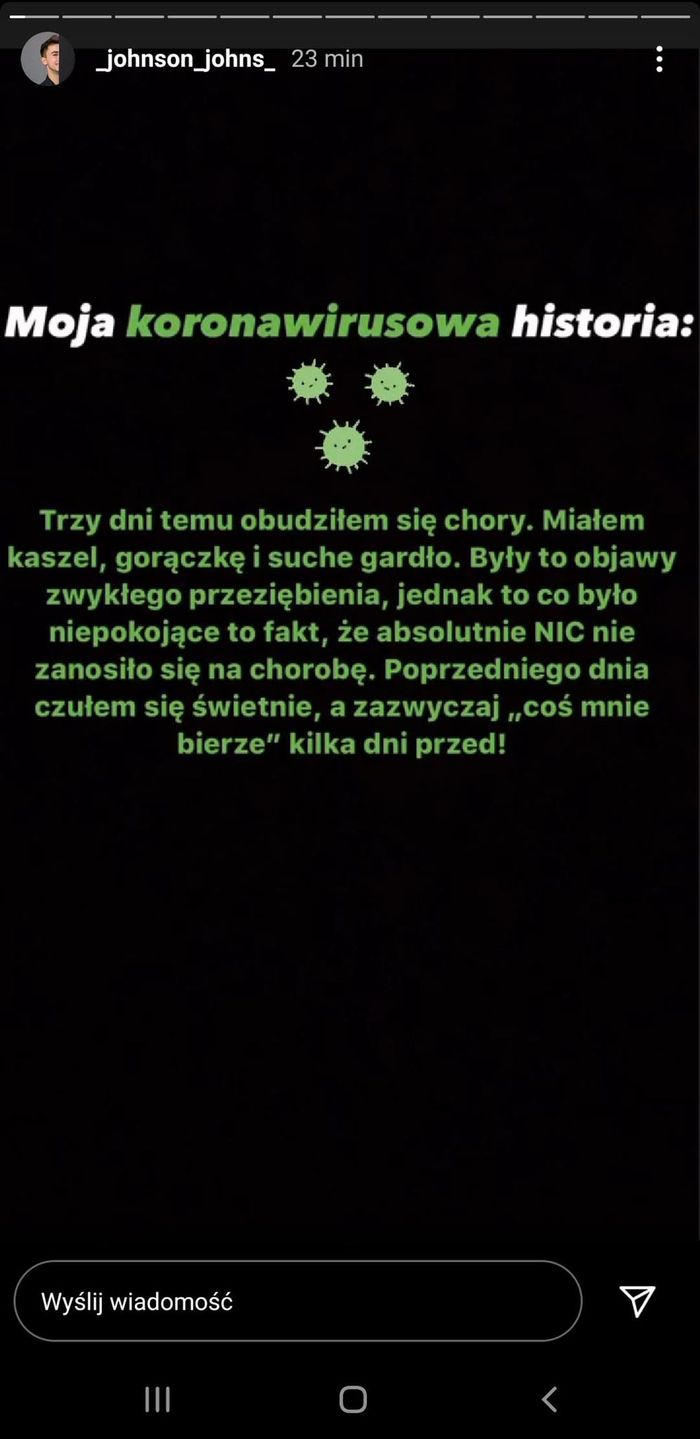 Syn Beaty Tadli ma koronawirusa