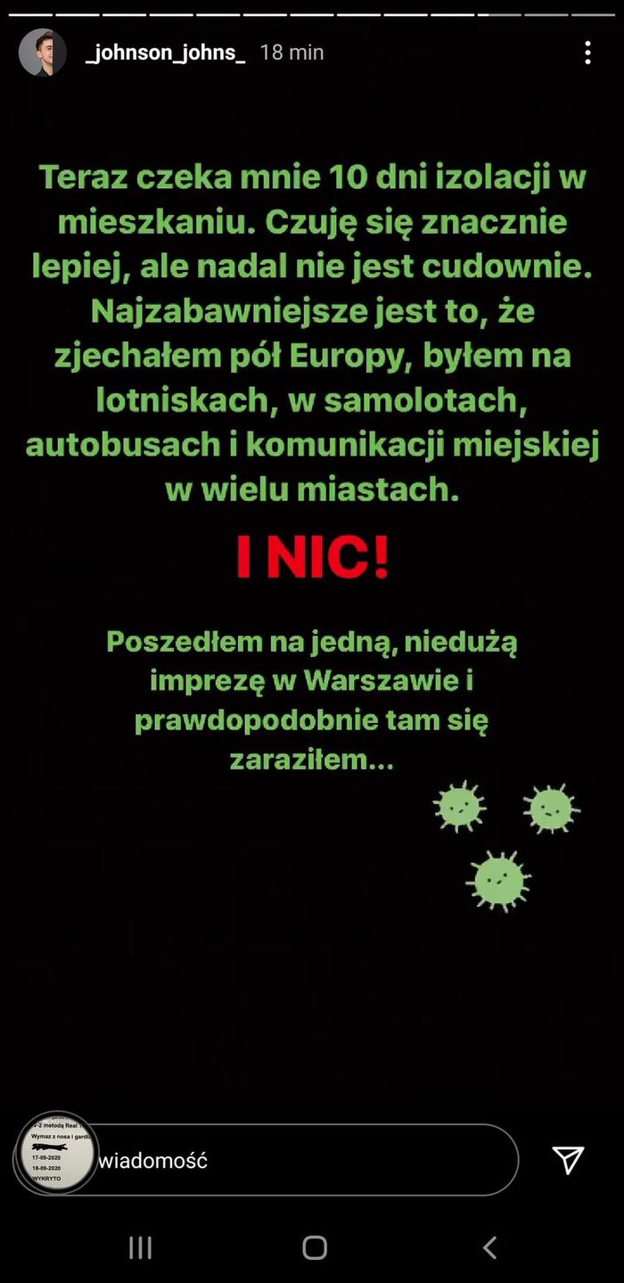 Syn Beaty Tadli ma koronawirusa - relacja