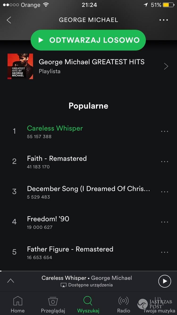 George Michael - piosenki na Spotify