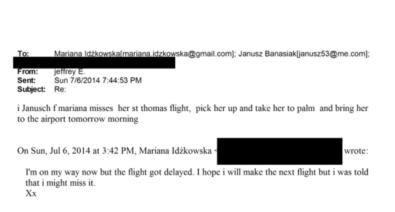 Mariana Idzkowska, Jeffrey Epstein