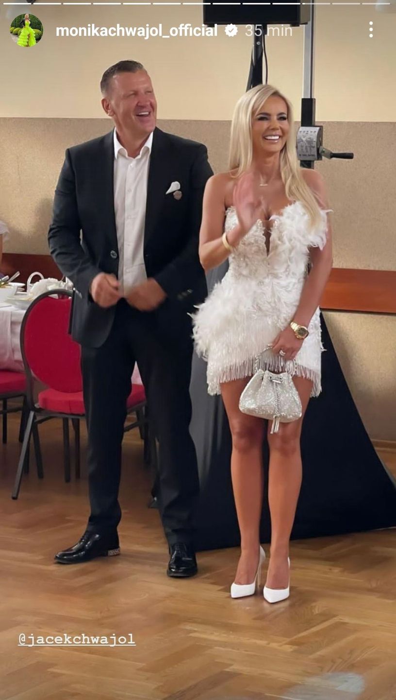 Monika Chwajoł z mężem