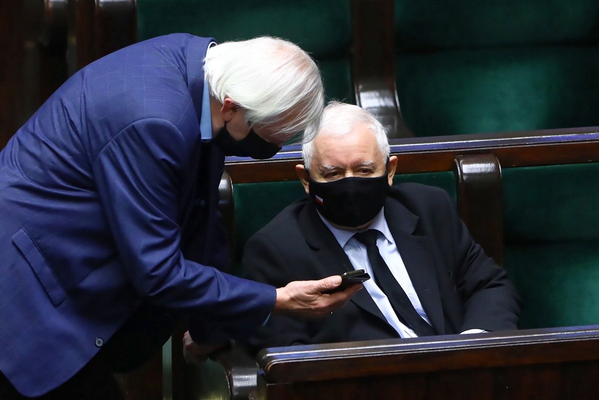 Sejm. Ryszard Terlecki i Jarosław Kaczyński