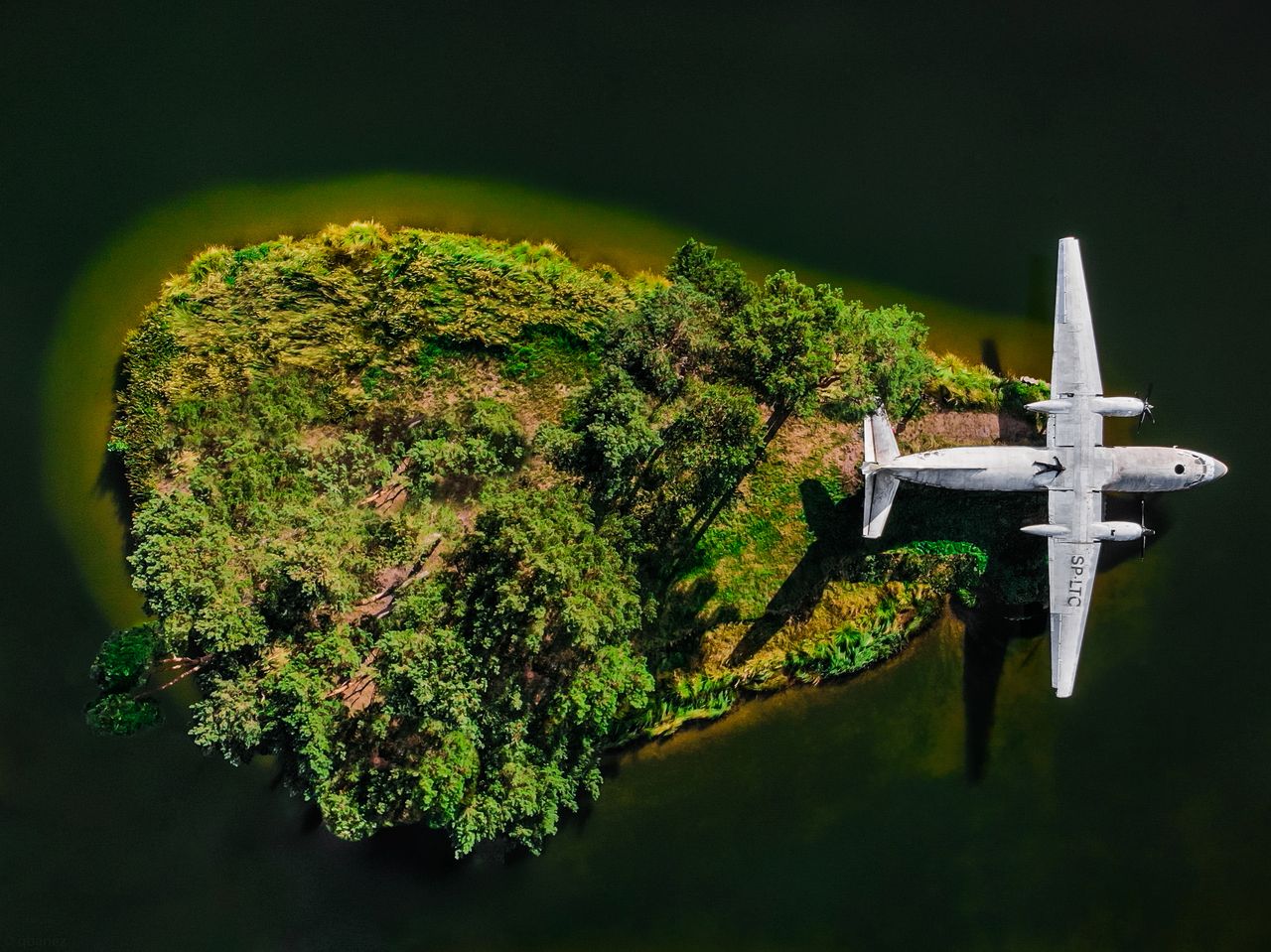 Zdjęcie dnia. Selfie na samolocie z opuszczonej wyspy